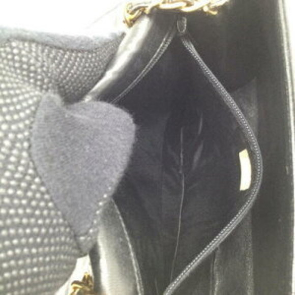 CHANEL Matelasse Chain Shoulder Bag Leather Black x - Picture 12 of 16
